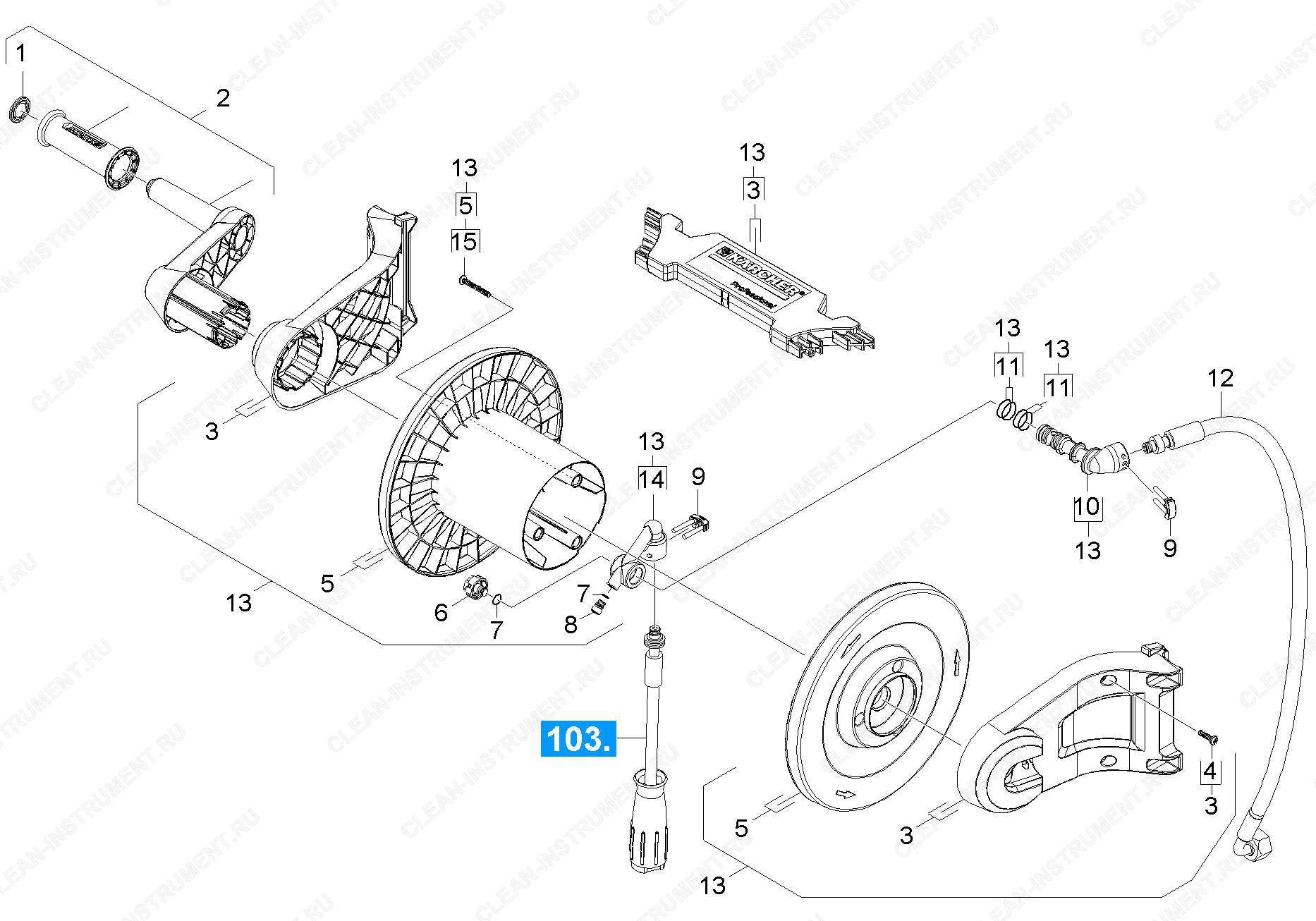Барабан для намотки шланга | Аппарат высокого давления HDS 6/14 CX (1.169-220.0) Karcher - цена в Москве, купить оригинальные запчасти Керхер в интернет-магазине «Премиум инструмент»